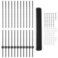 Produktbild för Svetsat trådstängsel 25 x 1,2 m (B x H) PVC-belagda stål Grå
