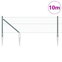 Produktbild för Utomhus hexagonal stängsel med stolpe 10 x 0,6 m Grön Mesh