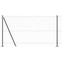 Produktbild för Svetsat Stålstaket med Betongbas 25 x 1,2 m (B x H)