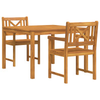 Produktbild för Trädgårdsmöbelset 3 pcs Brun Massivt akaciaträ