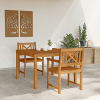 Produktbild för Trädgårdsmöbelset 3 pcs Brun Massivt akaciaträ