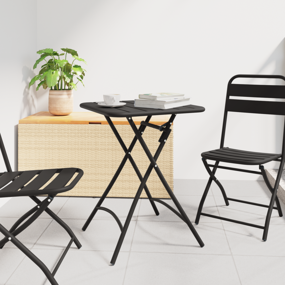 Produktbild för Bistrobord Antracit 55 x 55 x 72,5 cm Pulverlackerad stål