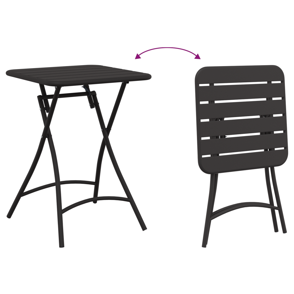 Produktbild för Bistrobord Antracit 55 x 55 x 72,5 cm Pulverlackerad stål