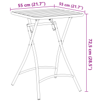 Produktbild för Bistrobord Antracit 55 x 55 x 72,5 cm Pulverlackerad stål