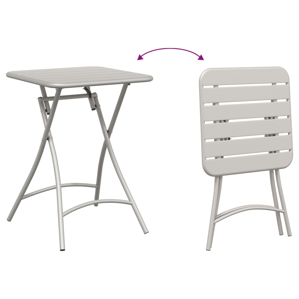 Produktbild för Bistroset 3 pcs Beige Stål