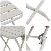 Produktbild för Bistroset 3 pcs Beige Stål