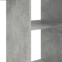 Produktbild för Skrivbord med hylla Betonggrå 142 x 102 x 73 cm Konstruerat trä