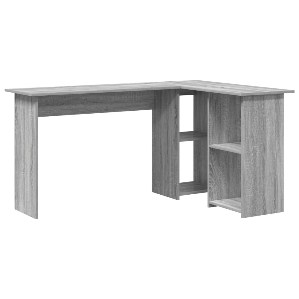 Produktbild för Skrivbord Grå Sonoma 142 x 102 x 73 cm Konstruerat trä