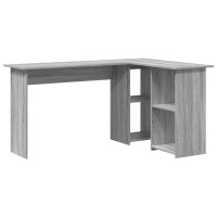Produktbild för Skrivbord Grå Sonoma 142 x 102 x 73 cm Konstruerat trä