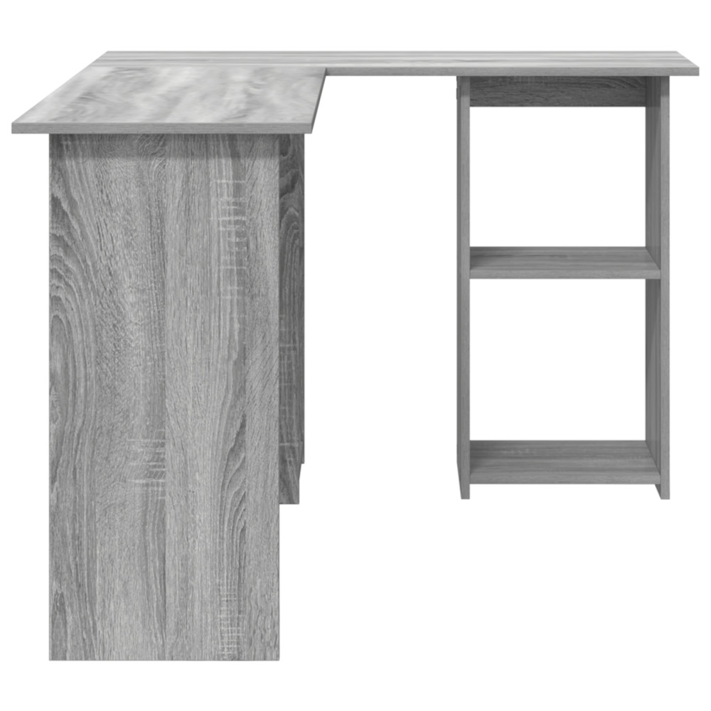 Produktbild för Skrivbord Grå Sonoma 142 x 102 x 73 cm Konstruerat trä