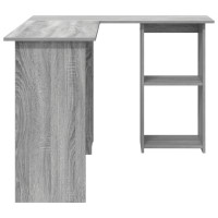 Produktbild för Skrivbord Grå Sonoma 142 x 102 x 73 cm Konstruerat trä