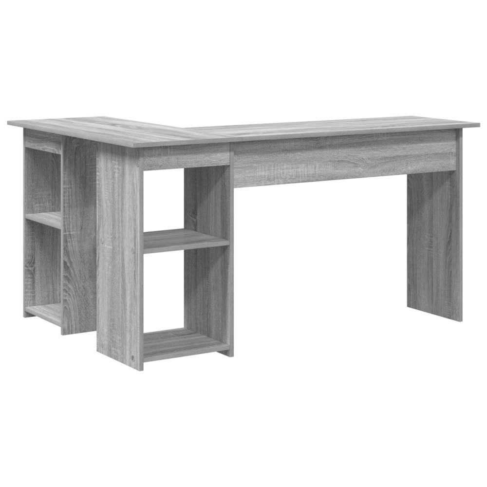 Produktbild för Skrivbord Grå Sonoma 142 x 102 x 73 cm Konstruerat trä