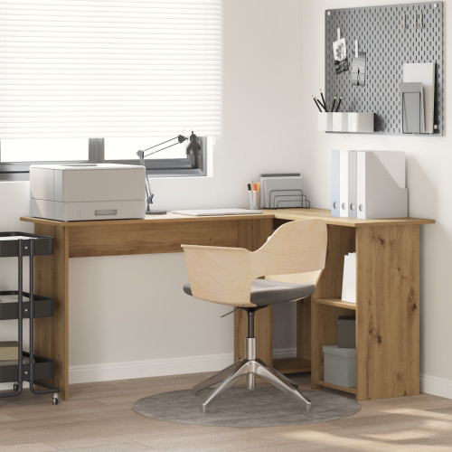 vidaXL Skrivbord Artisan Ek 142 x 102 x 73 cm Konstruerat trä