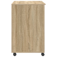Produktbild för Skrivbord med Hjul Sonoma-ek 91 x 50 x 77 cm Konstruerat trä