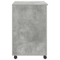 Produktbild för Skrivbord med Hjul Betonggrå 91 x 50 x 77 cm Konstruerat trä