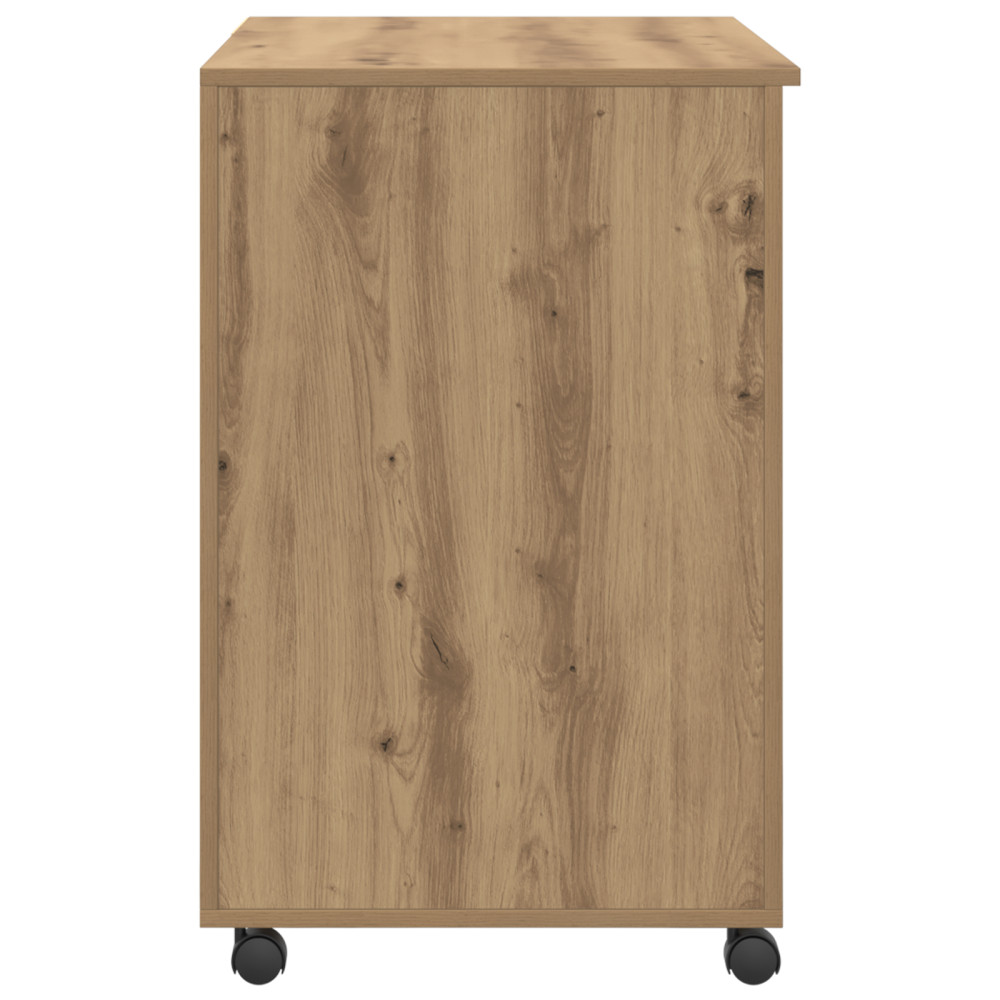 Produktbild för Skrivbord med Hjul Artisan Ek 91 x 50 x 77 cm Konstruerat trä
