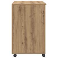 Produktbild för Skrivbord med Hjul Artisan Ek 91 x 50 x 77 cm Konstruerat trä
