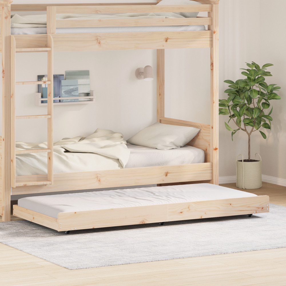 Produktbild för Sängram Brun 80 x 200 cm Massivt tallträ