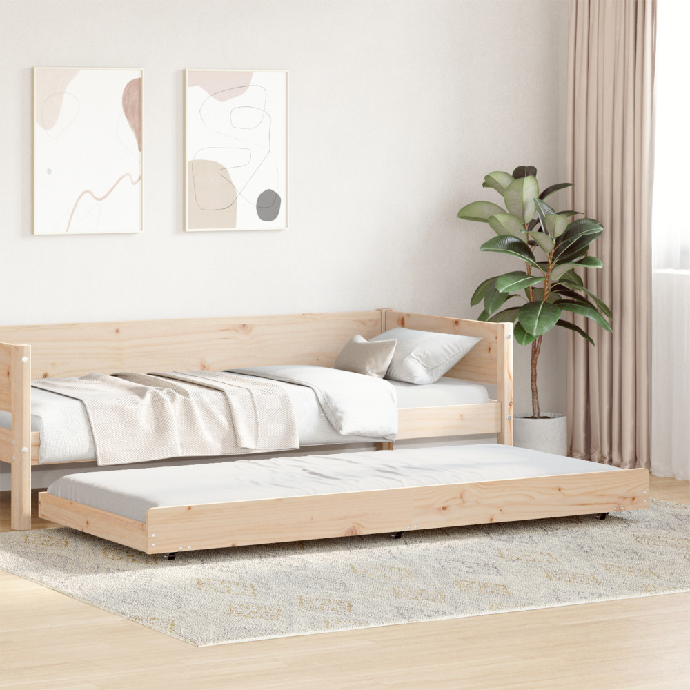 Produktbild för Sängram Brun 80 x 200 cm Massivt tallträ