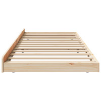 Produktbild för Sängram Brun 80 x 200 cm Massivt tallträ
