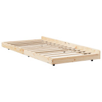 Produktbild för Sängram Brun 80 x 200 cm Massivt tallträ