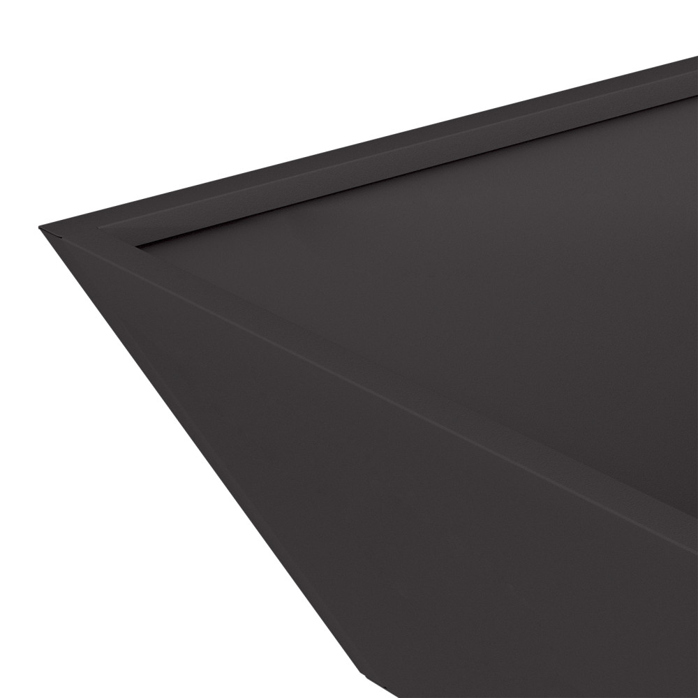 Produktbild för Trädgårdsplanterare 5 pcs Svart 50 x 50 x 15 cm Kallvalsat stål