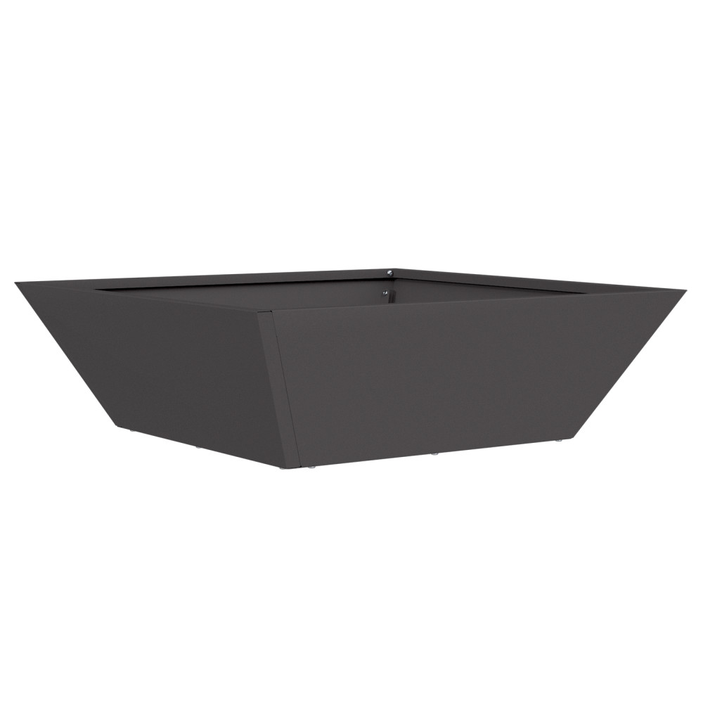 Produktbild för Trädgårdsplanterare 5 pcs Svart 50 x 50 x 15 cm Kallvalsat stål