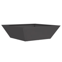 Produktbild för Trädgårdsplanterare 5 pcs Svart 50 x 50 x 15 cm Kallvalsat stål