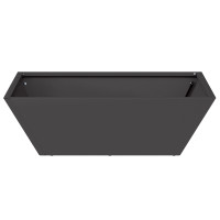 Produktbild för Trädgårdsplanterare 5 pcs Svart 50 x 50 x 15 cm Kallvalsat stål
