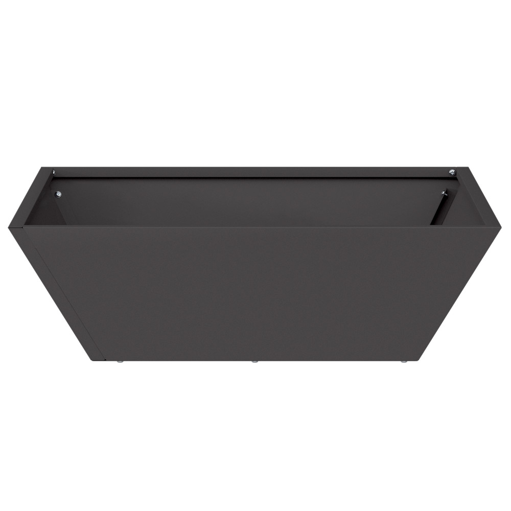 Produktbild för Trädgårdsplanterare 5 pcs Svart 50 x 50 x 15 cm Kallvalsat stål