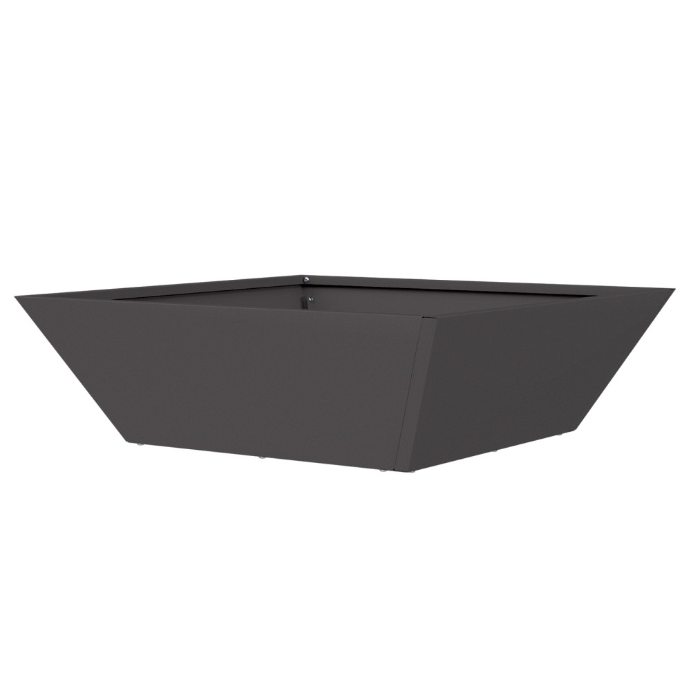 Produktbild för Trädgårdsplanterare 5 pcs Svart 50 x 50 x 15 cm Kallvalsat stål