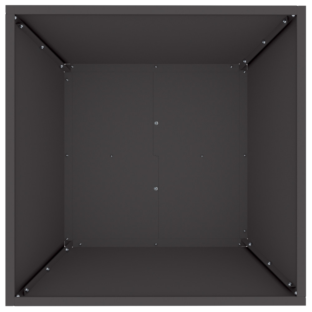 Produktbild för Trädgårdsplanterare 5 pcs Svart 50 x 50 x 15 cm Kallvalsat stål