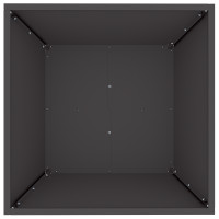 Produktbild för Trädgårdsplanterare 5 pcs Svart 50 x 50 x 15 cm Kallvalsat stål