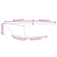 Produktbild för Trädgårdsplanterare Vit 50 x 50 x 15 cm Kallvalsat stål