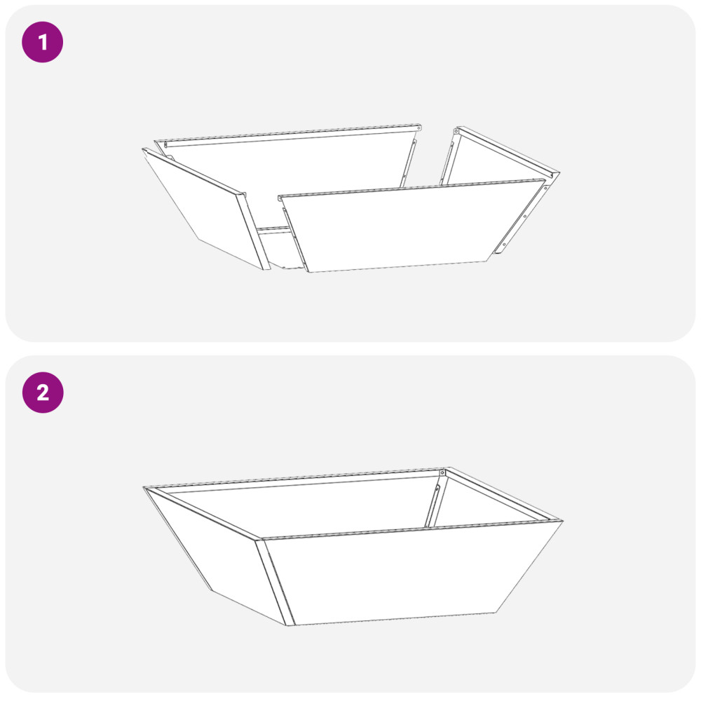 Produktbild för Trädgårdsplanterare 5 pcs Antracit 50 x 50 x 15 cm