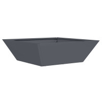 Produktbild för Trädgårdsplanterare 5 pcs Antracit 50 x 50 x 15 cm
