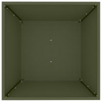 Produktbild för Trädgårdsplanterare 5 pcs Olivgrön 50 x 50 x 15 cm