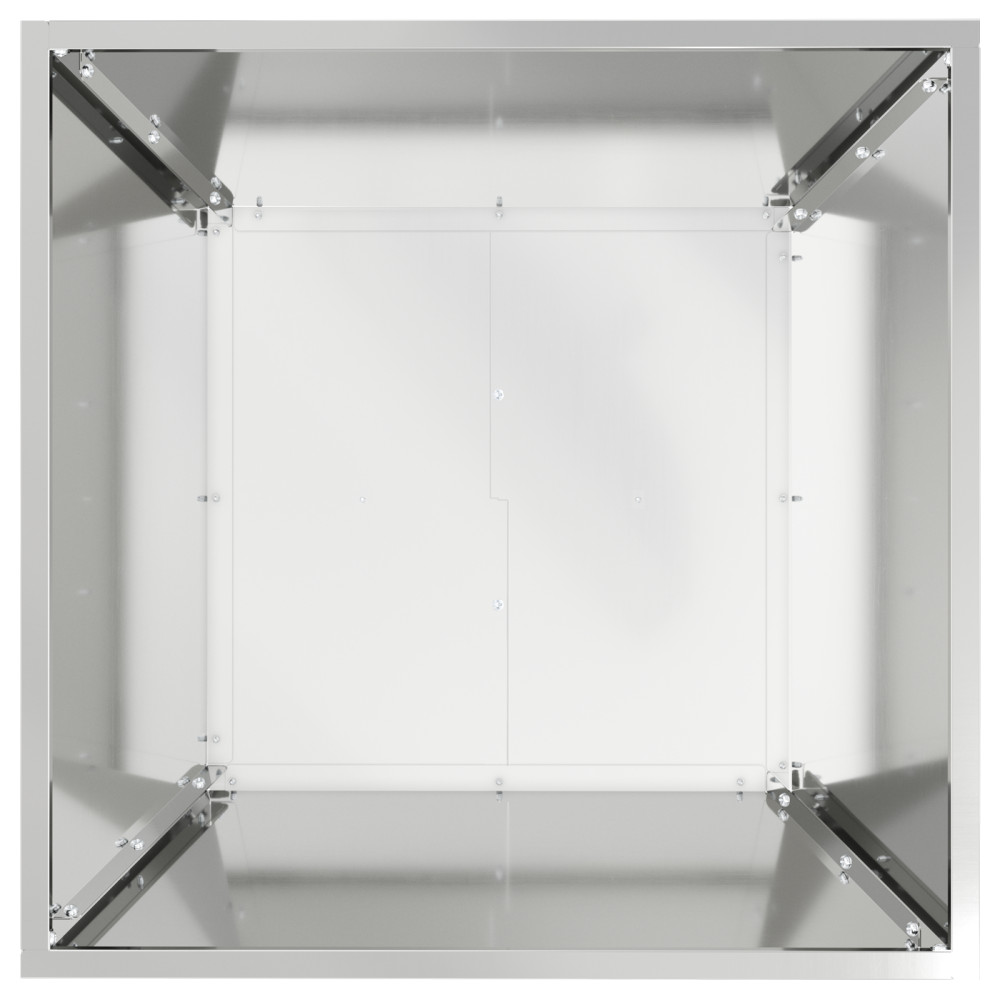 Produktbild för Trädgårdsplanterare Silver 50 x 50 x 15 cm Galvaniserat Stål