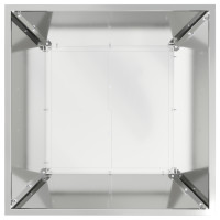 Produktbild för Trädgårdsplanterare 5 pcs Silver 50 x 50 x 15 cm