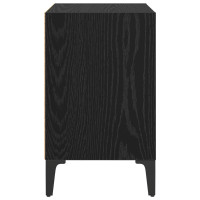 Produktbild för Nattduksbord Svart Ek 40 x 30 x 50 cm Konstruerat trä
