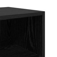 Produktbild för Nattduksbord Svart Ek 40 x 30 x 50 cm Konstruerat trä