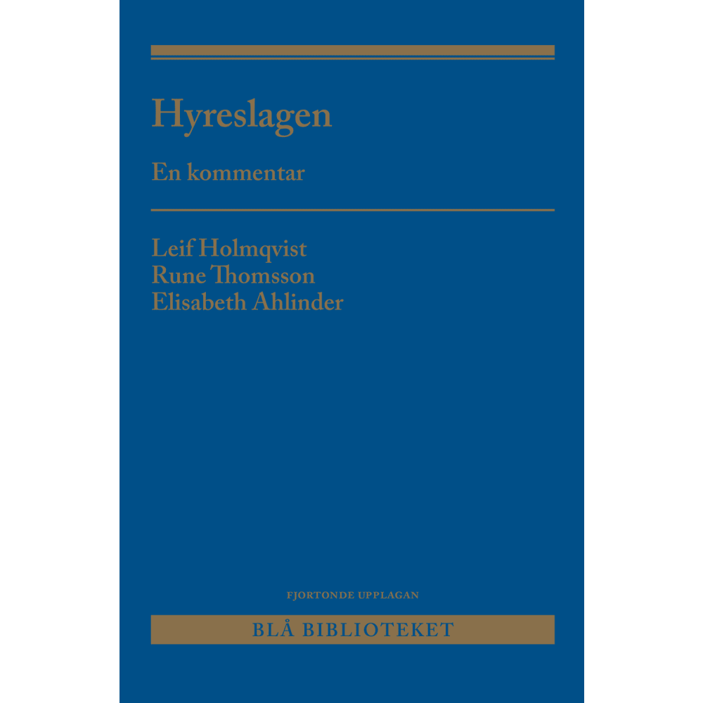 Produktbild för Hyreslagen : En kommentar (häftad)