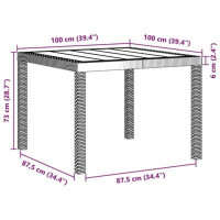Produktbild för Trädgårdsmöbelset 3 pcs Antracit Polypropylen