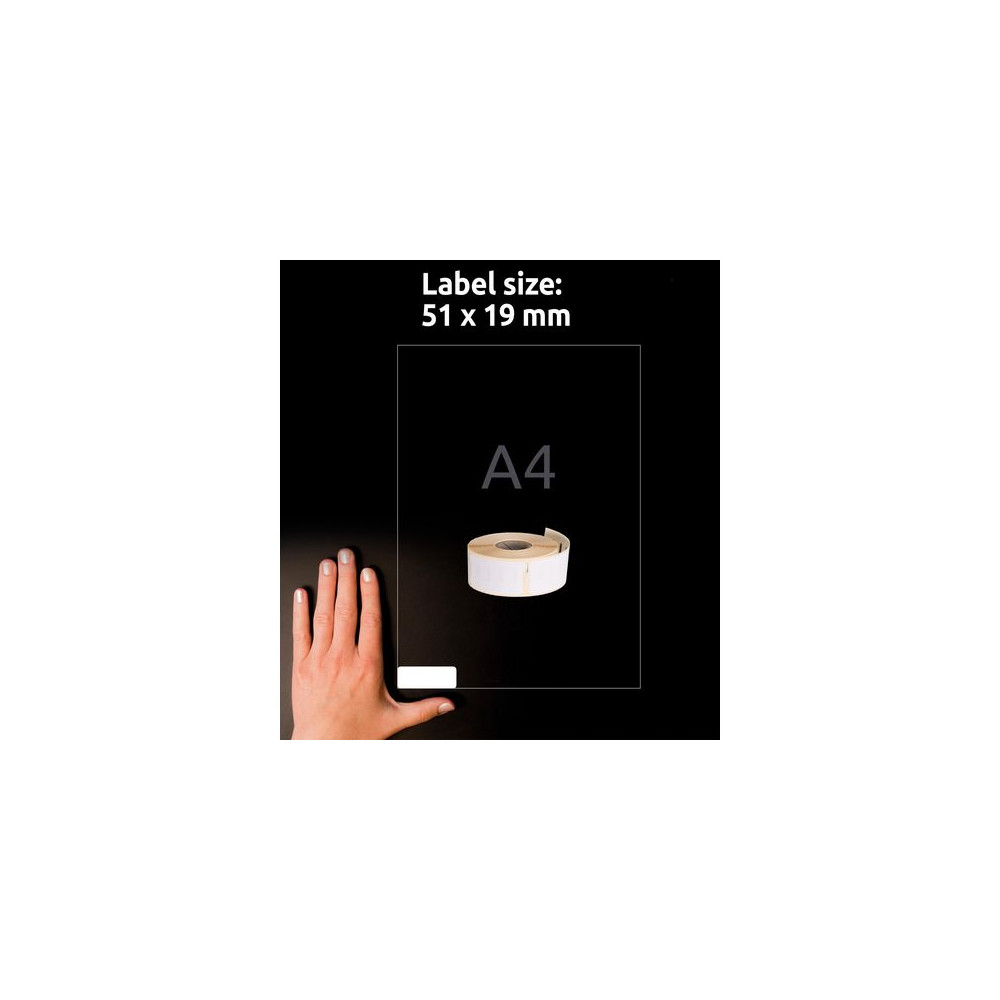 Produktbild för Etikett AVERY på rulle 19x51mm 500/fp