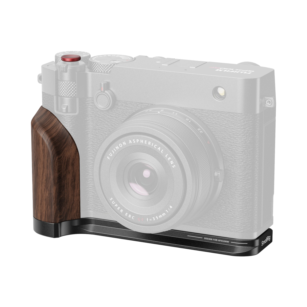 Produktbild för SmallRig 5266 L-Shape Mount Plate with Wooden Handle for FUJIFILM GFX100RF Black