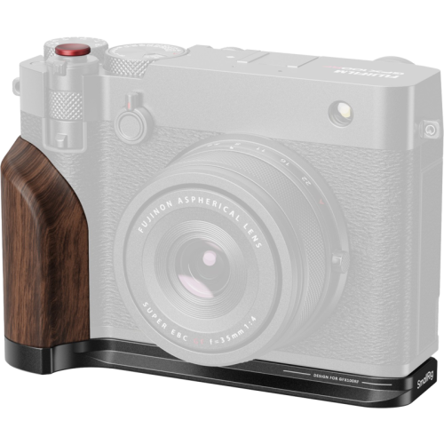 SMALLRIG SmallRig 5266 L-Shape Mount Plate with Wooden Handle for FUJIFILM GFX100RF Black