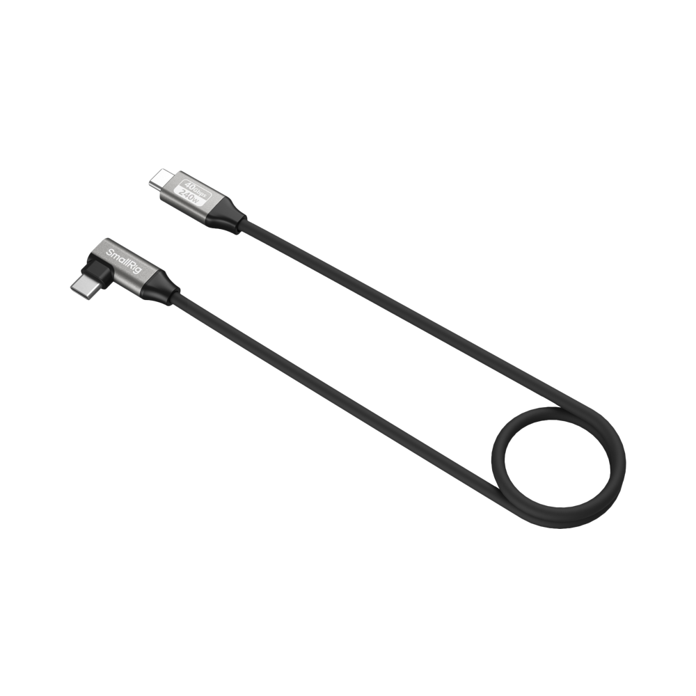 Produktbild för SmallRig 5076 USB-C Data Cable (Straight to Angled, 60cm (40Gbps + 240W + 8K)