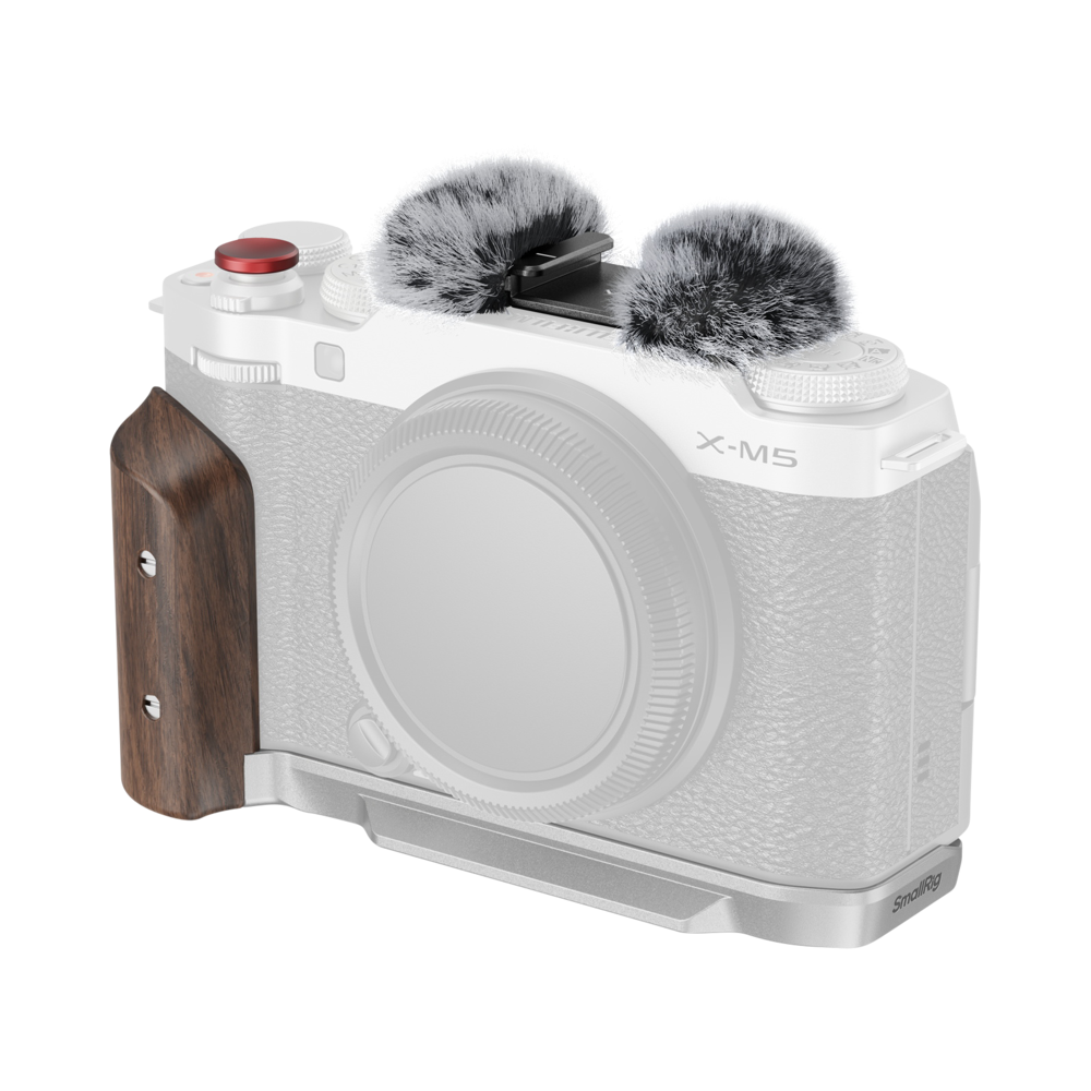 Produktbild för SmallRig 5261 L-Shape Mount Plate with Wooden Handle for FUJIFILM X-M5 Sliver
