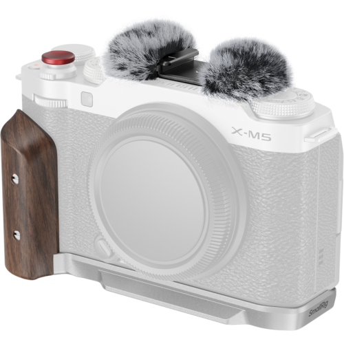 SMALLRIG SmallRig 5261 L-Shape Mount Plate with Wooden Handle for FUJIFILM X-M5 Sliver