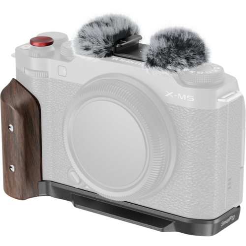 SMALLRIG SmallRig 5260 L-Shape Mount Plate with Wooden Handle for FUJIFILM X-M5 Black